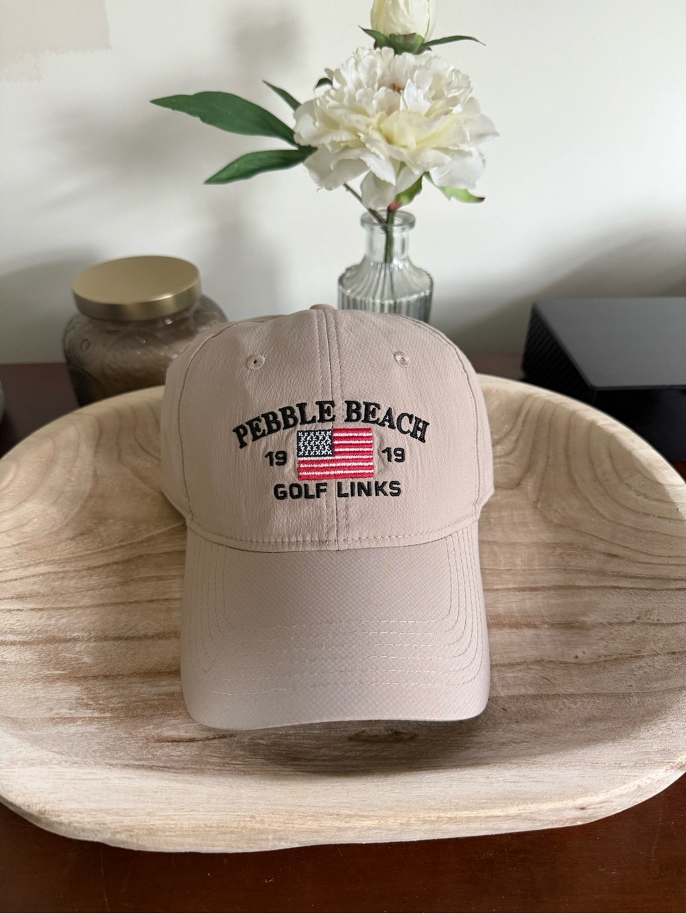Pebble Beach Golf Links 1919 American Flag Adjustable Golf Hat – New With Tags